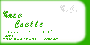 mate cselle business card